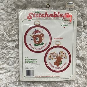 Dimensions, Inc. Art #7618 Bear + Moose Crewel Kit